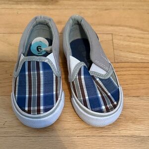 Plaid Slip-On Kids Sneakers